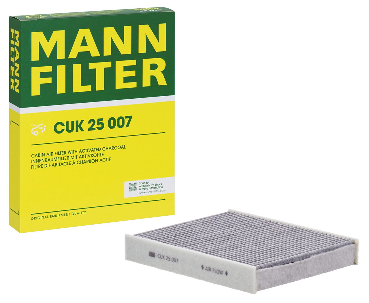 Mann CUK25007 Karbonlu Polen Filtresi