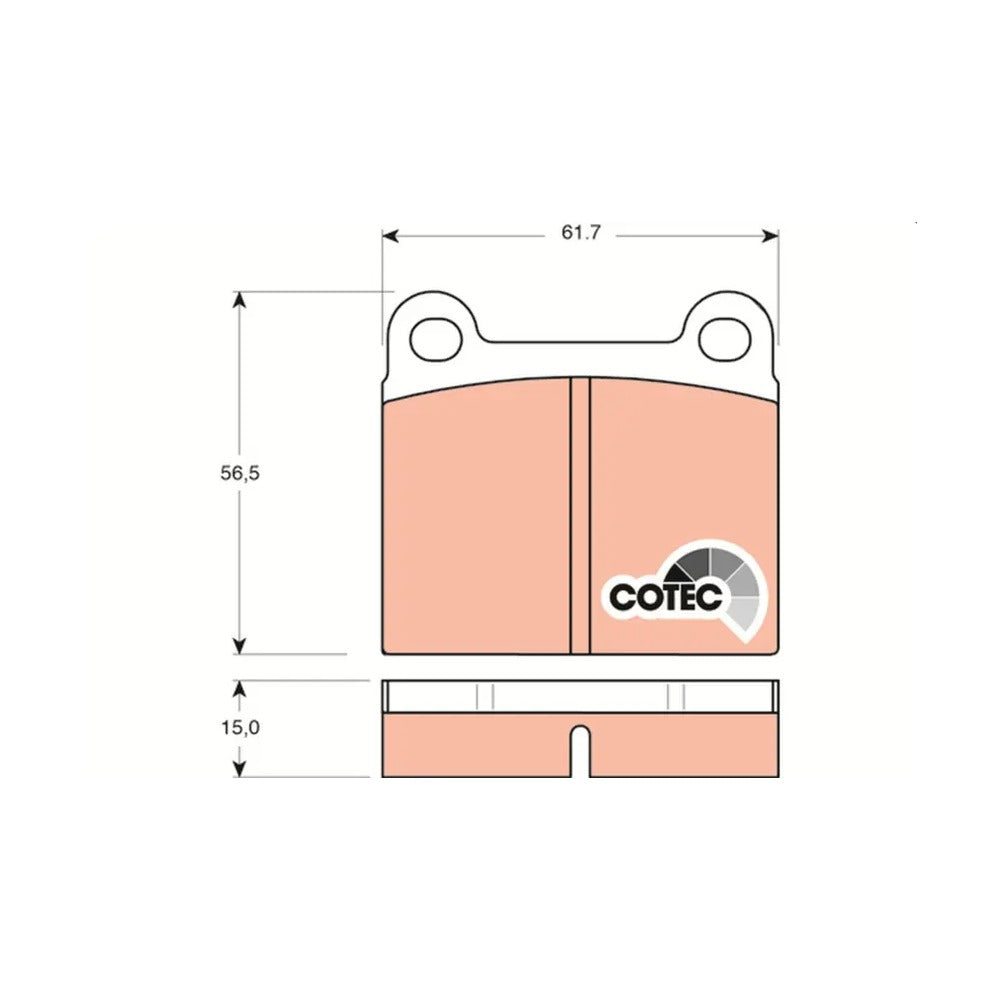 Trw Mercedes Heckflosse W110 1.9 Arka Fren Balata Takımı 1961-1965