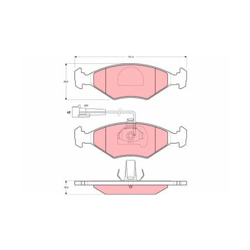 Trw Lancia Dedra SW 1.7 Front Brake Pad Set 1996-1999