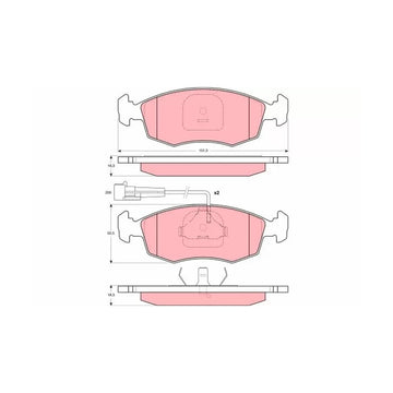 TRW Fiat Palio Weekend 1.9 D Front Brake Pad Set 2001-