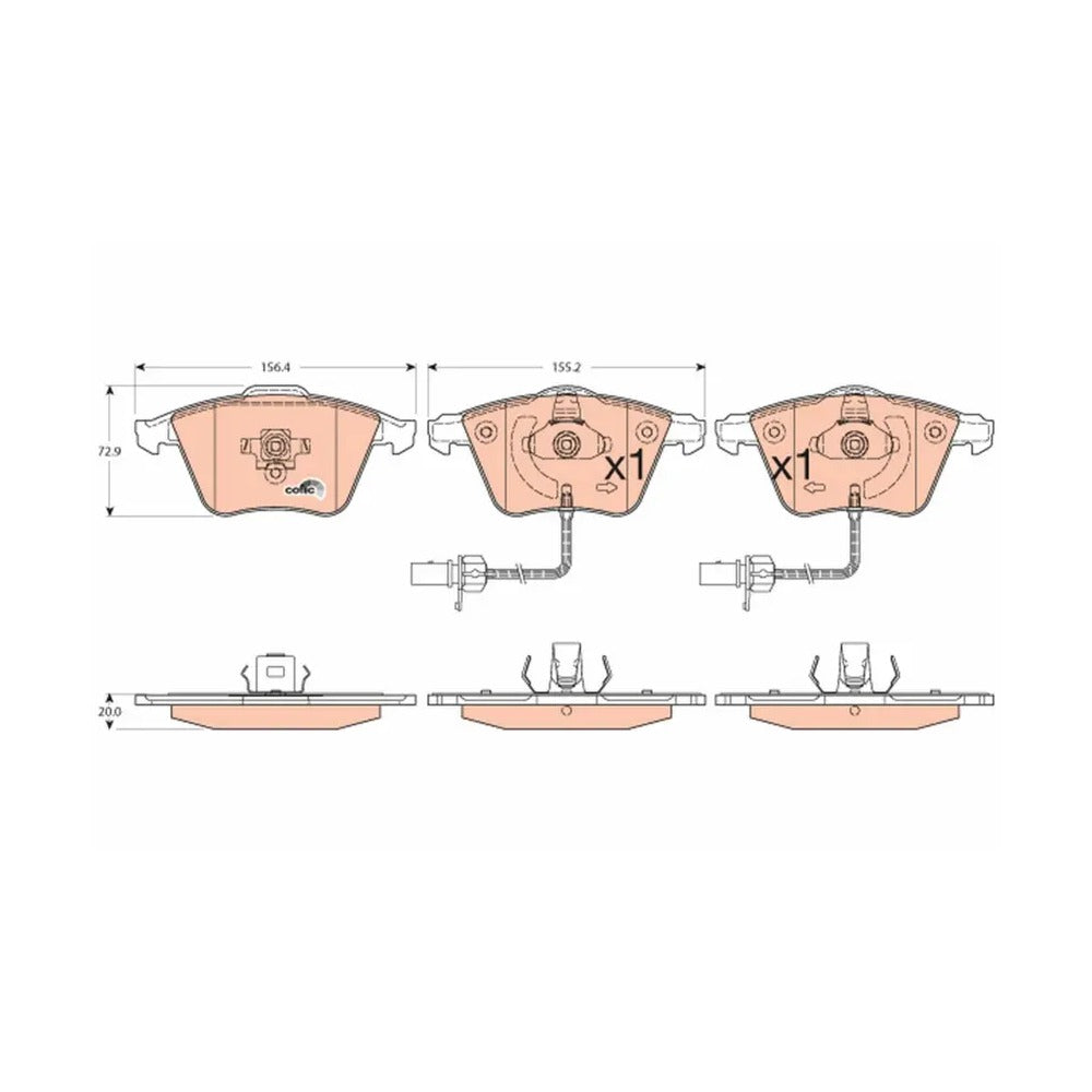 Trw Audi A4 B7 Avant 3.2 FSI quattro Ön Fren Balata Takımı 2005-2008