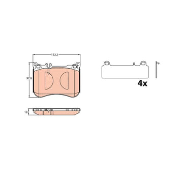 Trw GDB2144 Front Brake Pad Set