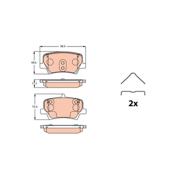 Trw GDB2277 Rear Brake Pad Set