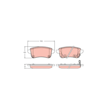 TRW GDB2413 Rear Brake Pad Set