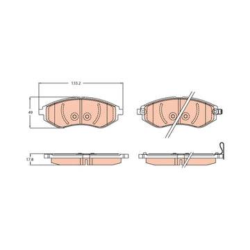Trw GDB3634 Front Brake Pad Set