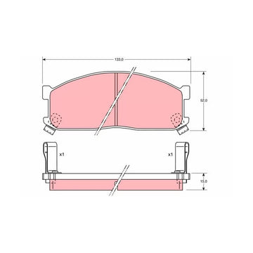 Trw GDB737 Front Brake Pad Set